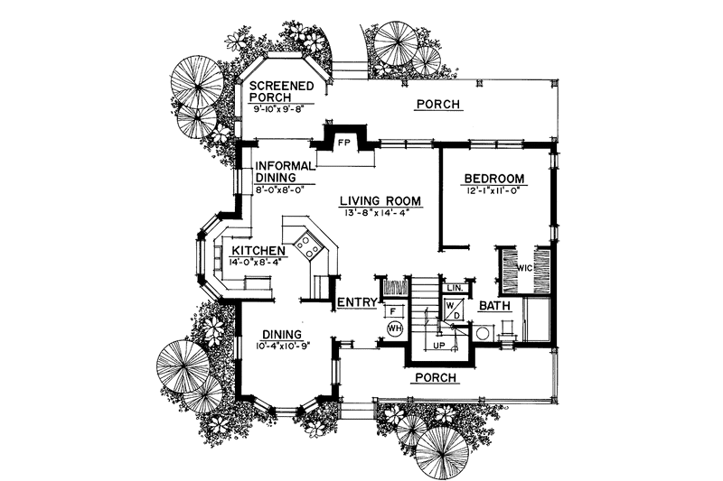 Home Plan - Floor Plan - Main Floor for Craftsman House Plan #1016-57 - 3 bed, 2 bath