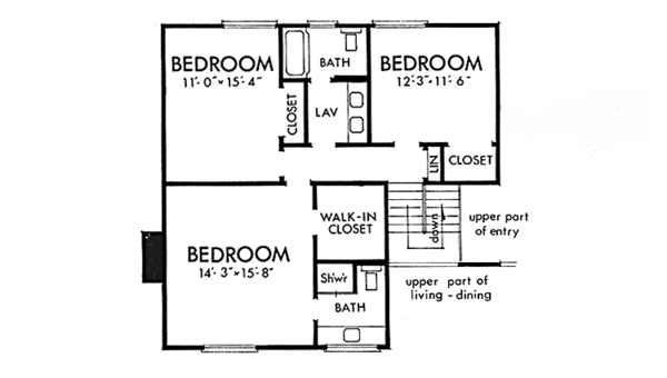 Home Plan - Prairie Floor Plan - Upper Floor Plan #320-1305