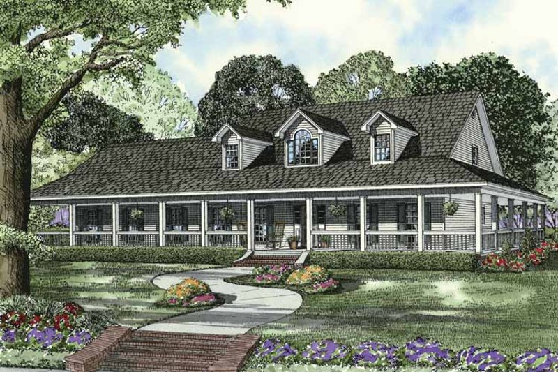 Architectural House Design - Colonial Exterior - Front Elevation Plan #17-2936