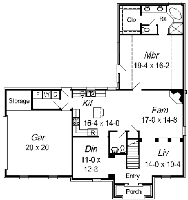 European Floor Plan - Main Floor Plan #329-285