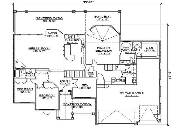 Dream House Plan - European Floor Plan - Main Floor Plan #5-376