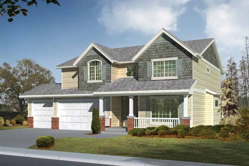 Home Plan - Exterior - Front Elevation 3 for Craftsman House Plan #569-22 - 4 bed, 2.5 bath