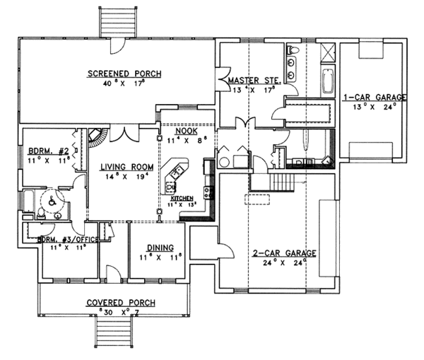House Plan Design - Country Floor Plan - Main Floor Plan #117-819