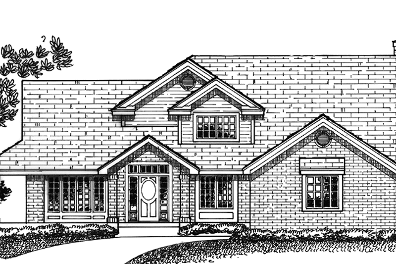 Architectural House Design - Country Exterior - Front Elevation Plan #320-1472