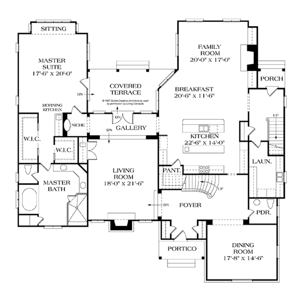 Home Plan - Country Floor Plan - Main Floor Plan #453-248