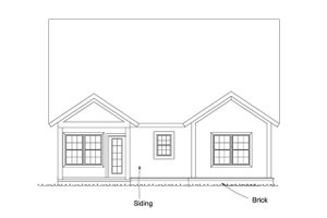 Exterior - Rear Elevation for Cottage House Plan #513-2176 - 3 bed, 2.5 bath