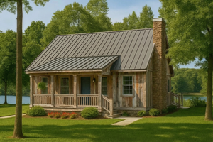 Exterior - Front Elevation 4 for Cottage House Plan #17-2018 - 3 bed, 2 bath