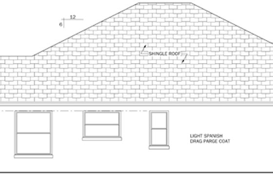 Exterior - Other Elevation for Mediterranean House Plan #1058-38 - 3 bed, 2 bath