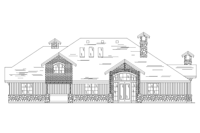 Home Plan - Exterior - Rear Elevation for Traditional House Plan #945-73 - 4 bed, 3.5 bath