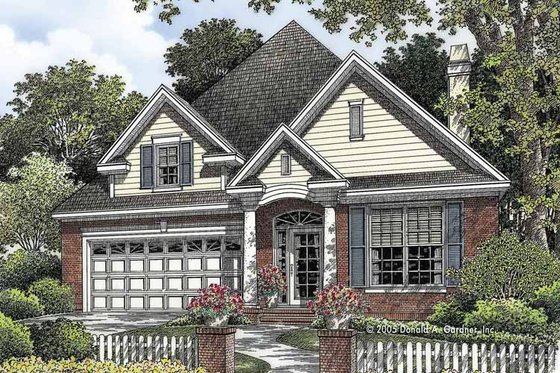Exterior - Front Elevation 3 for Country House Plan #929-760 - 3 bed, 2 bath