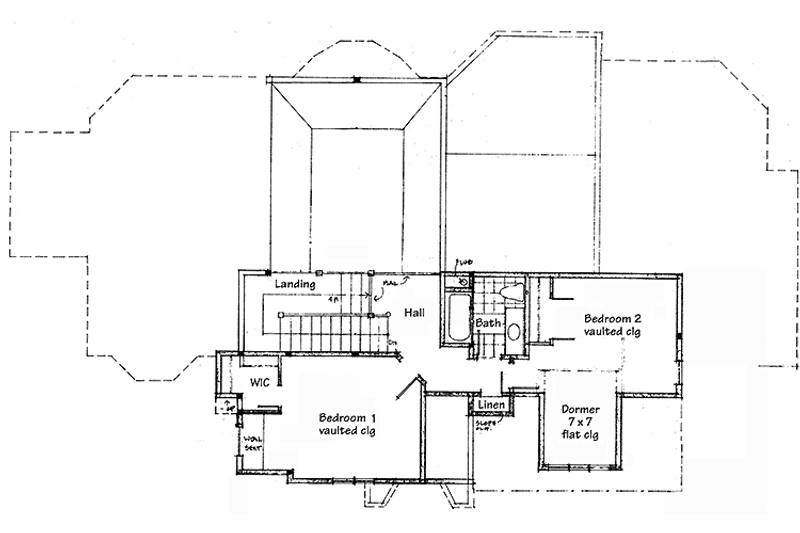 Home Plan - Floor Plan - Upper Floor for European House Plan #320-1426 - 3 bed, 2.5 bath