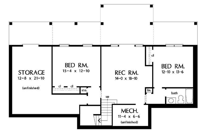 Home Plan - Floor Plan - Lower Floor for Country House Plan #929-569 - 3 bed, 2.5 bath