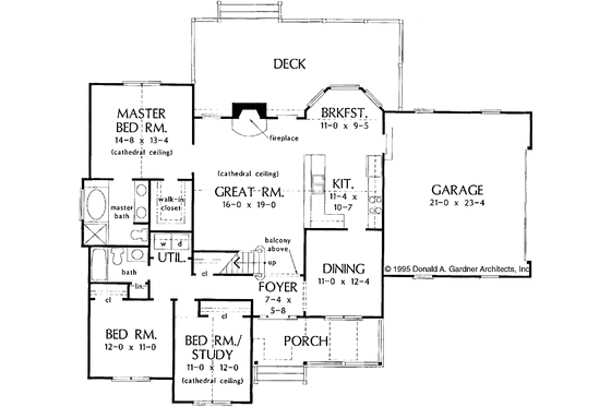 Floor Plan - Main Floor for Country House Plan #929-235 - 3 bed, 2 bath