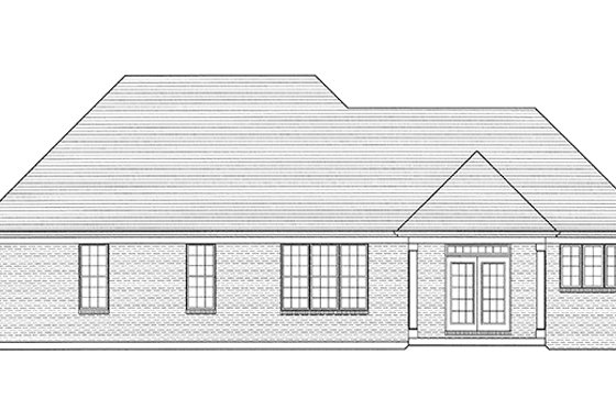 Exterior - Rear Elevation for Cottage House Plan #46-844 - 3 bed, 2 bath