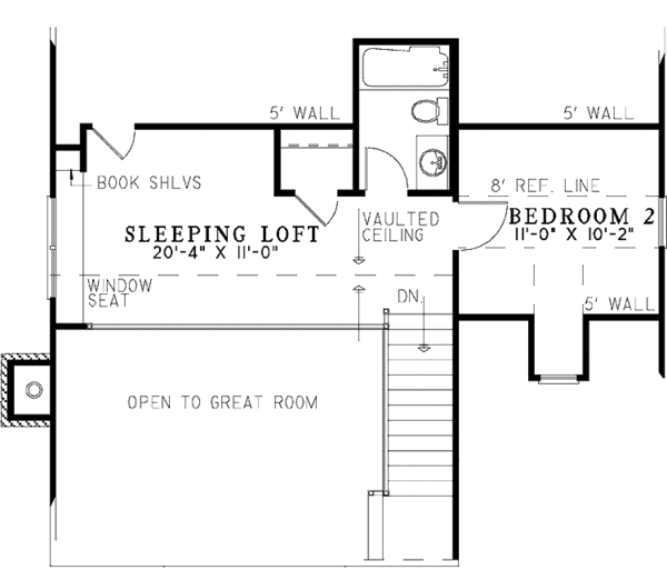 House Design - Mediterranean Floor Plan - Upper Floor Plan #17-3306
