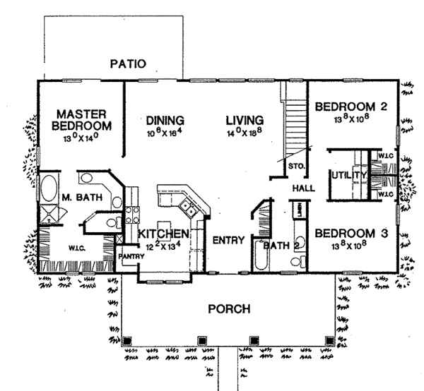 Architectural House Design - Country Floor Plan - Main Floor Plan #472-239