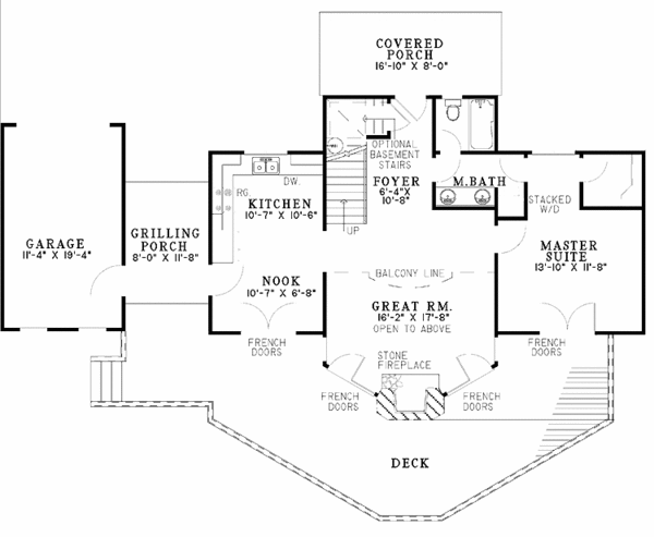 Home Plan - Contemporary Floor Plan - Main Floor Plan #17-3130