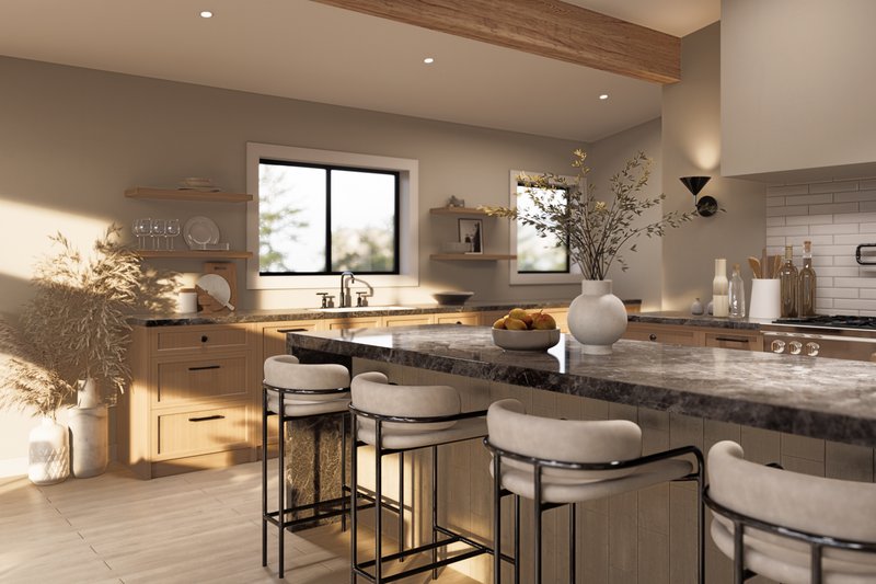 House Blueprint - Interior - Kitchen 2 for Bungalow House Plan #1114-69 - 3 bed, 2 bath