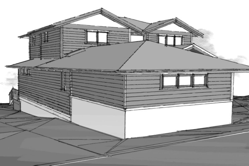 House Plan Design - Exterior - Other Elevation 2 for Modern House Plan #1101-9 - 4 bed, 3.5 bath