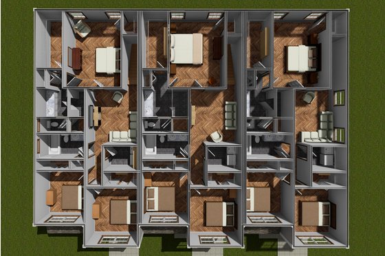 Floor Plan - Upper Floor for Cottage House Plan #513-2252 - 9 bed, 7.5 bath