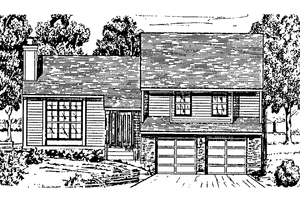 Contemporary Exterior - Front Elevation Plan #405-306