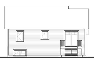 Exterior - Rear Elevation for Craftsman House Plan #23-2577 - 2 bed, 1 bath