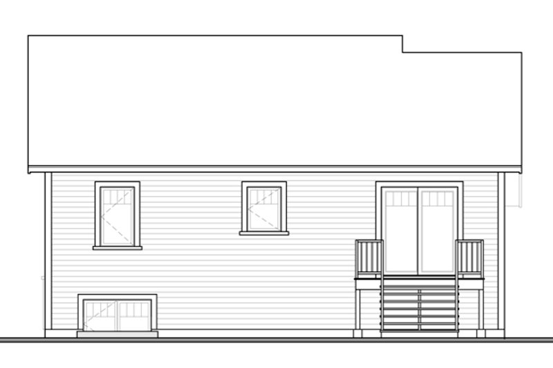 Home Plan - Exterior - Rear Elevation for Craftsman House Plan #23-2577 - 2 bed, 1 bath
