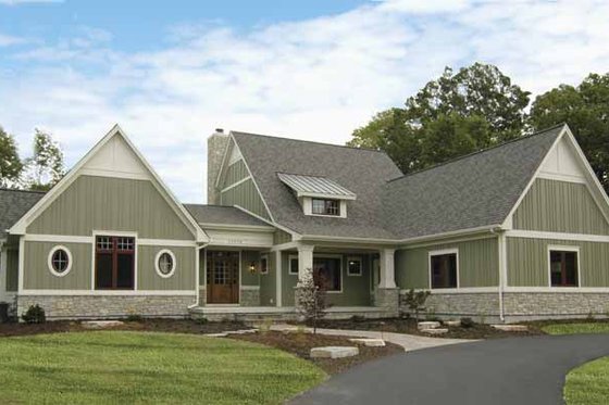 Exterior - Front Elevation 5 for Bungalow House Plan #928-169 - 2 bed, 2.5 bath