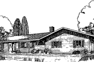 Ranch Exterior - Front Elevation Plan #60-895