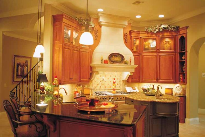 House Blueprint - Interior - Kitchen for Mediterranean House Plan #417-566 - 5 bed, 6.5 bath