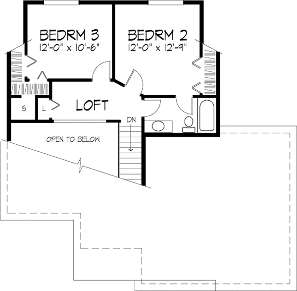 Home Plan - Traditional Floor Plan - Upper Floor Plan #320-583