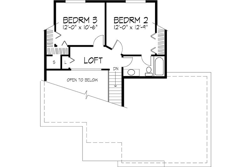 Home Plan - Floor Plan - Upper Floor for Traditional House Plan #320-583 - 3 bed, 2 bath