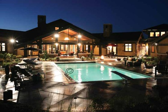 Exterior - Rear Elevation 1 for Prairie House Plan #928-62 - 4 bed, 4 bath