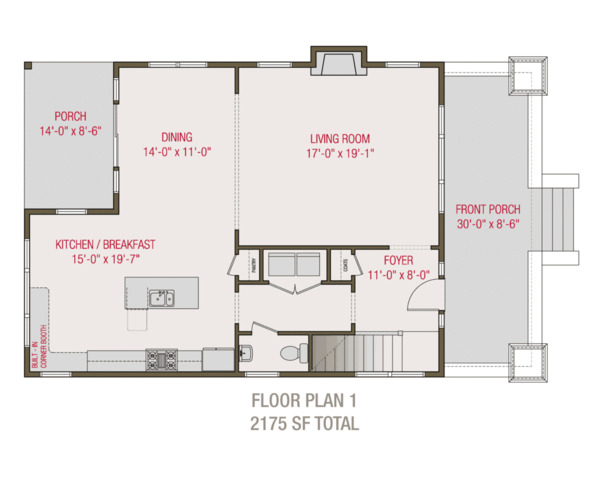 Craftsman Floor Plan - Main Floor Plan #461-68
