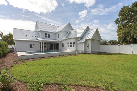 Farmhouse Exterior - Rear Elevation Plan #1058-73