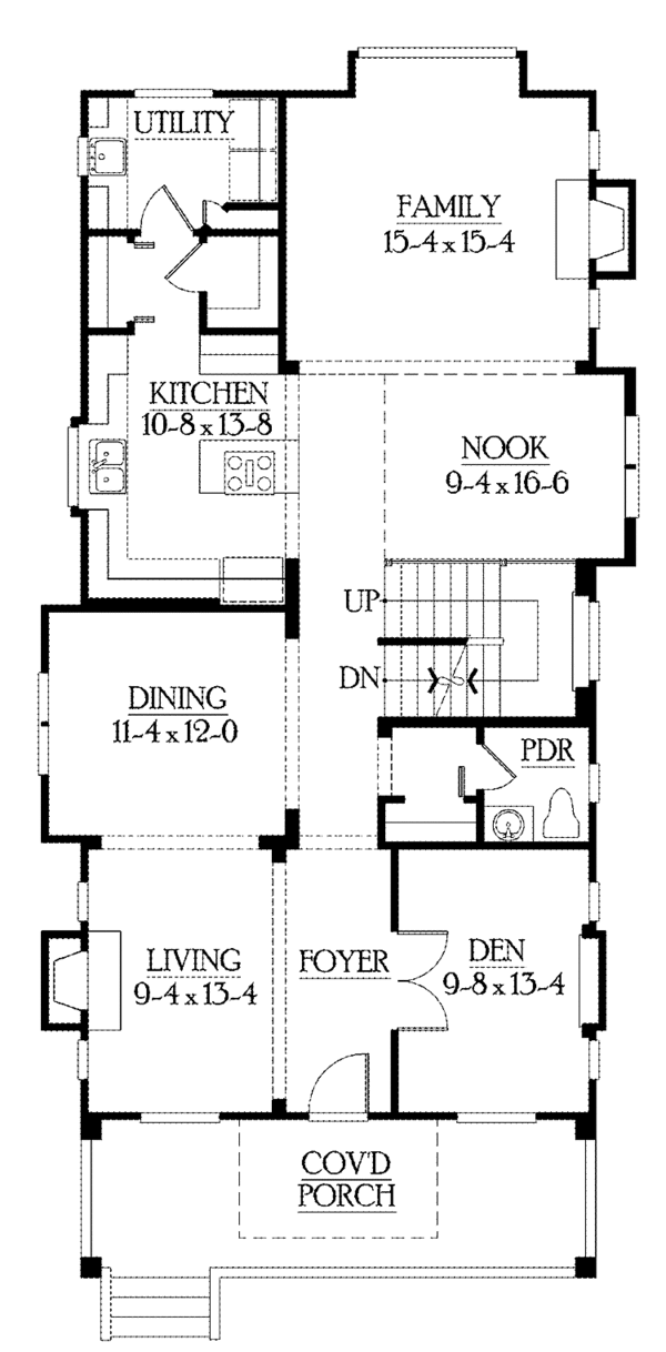 Architectural House Design - Prairie Floor Plan - Main Floor Plan #132-364