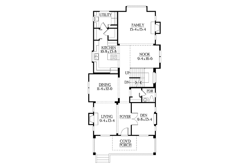 Dream House Plan - Floor Plan - Main Floor for Prairie House Plan #132-364 - 4 bed, 3.5 bath