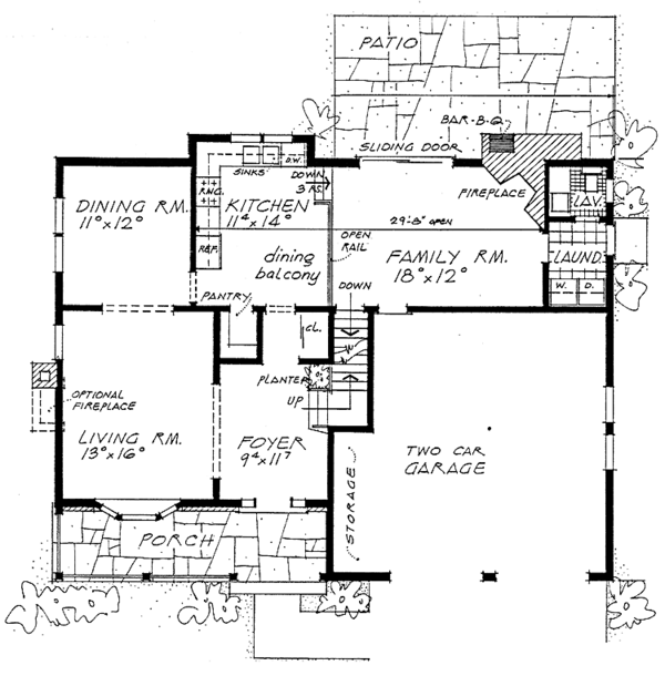 Home Plan - Contemporary Floor Plan - Main Floor Plan #315-123