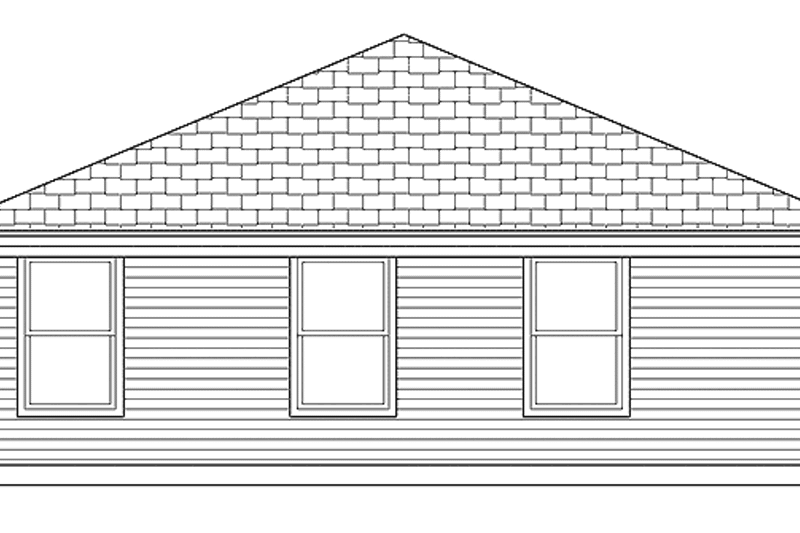 Home Plan - Exterior - Rear Elevation for Traditional House Plan #84-667 - 2 bed, 2 bath