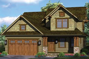 Exterior - Front Elevation 3 for Craftsman House Plan #453-621 - 3 bed, 2.5 bath