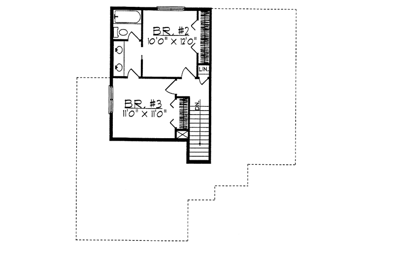 Home Plan - Floor Plan - Upper Floor for Traditional House Plan #70-1318 - 3 bed, 2.5 bath