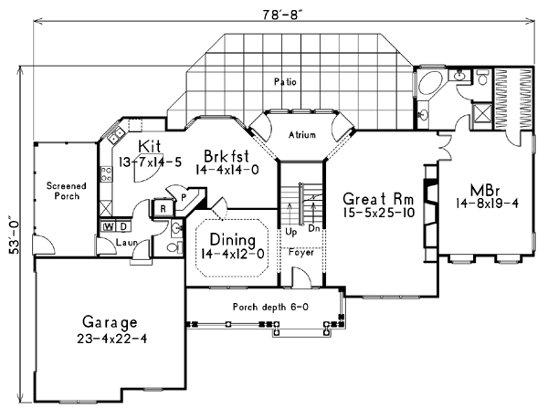 Traditional Floor Plan - Main Floor Plan #57-187