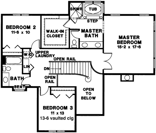 Dream House Plan - European Floor Plan - Upper Floor Plan #966-59