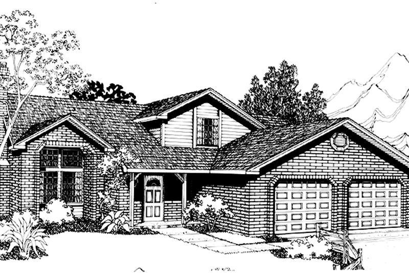 Home Plan - Country Exterior - Front Elevation Plan #303-467
