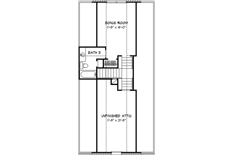 Dream House Plan - Floor Plan - Upper Floor for Country House Plan #140-170 - 4 bed, 3 bath