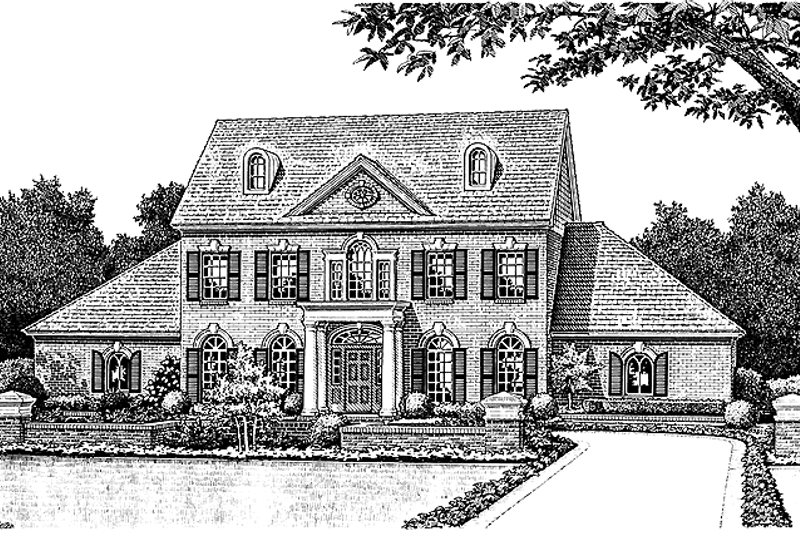 Dream House Plan - Classical Exterior - Front Elevation Plan #310-1151