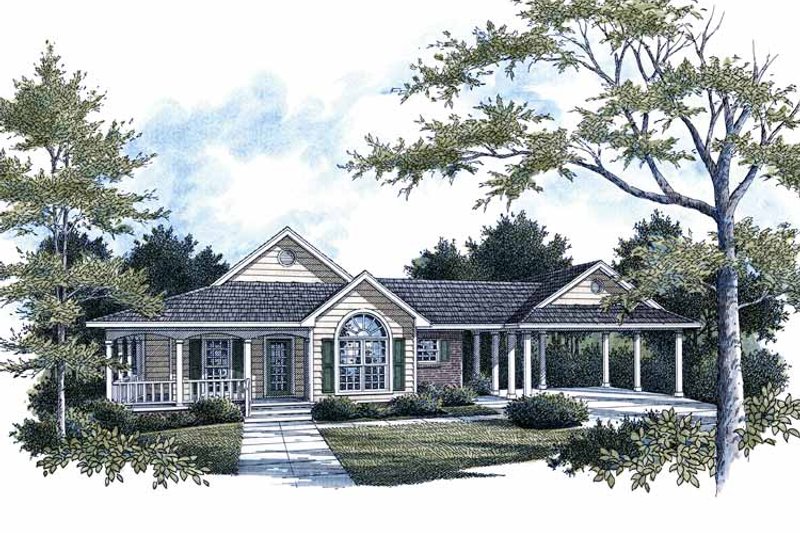 House Design - Exterior - Front Elevation 3 for Traditional House Plan #14-271 - 3 bed, 2 bath
