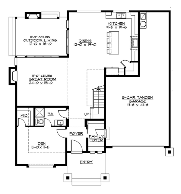 House Design - Contemporary Floor Plan - Main Floor Plan #132-564