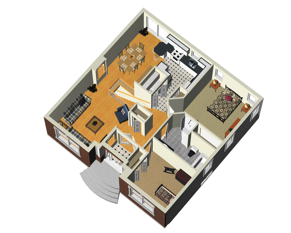 Dream House Plan - Country Floor Plan - Main Floor Plan #25-4455