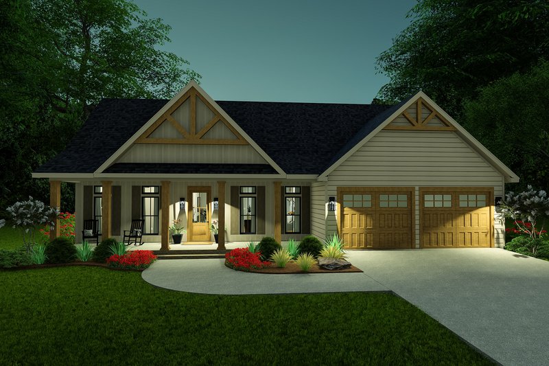 Dream House Plan - Exterior - Front Elevation 3 for Craftsman House Plan #406-9673 - 3 bed, 2.5 bath